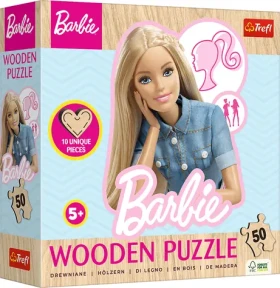 Trefl - Puzzle - Dřevěné obrysové puzzle Barbie