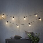 STAR TRADING Světelný řetěz Circus Comb – 10 LED žárovek, černá barva, plast