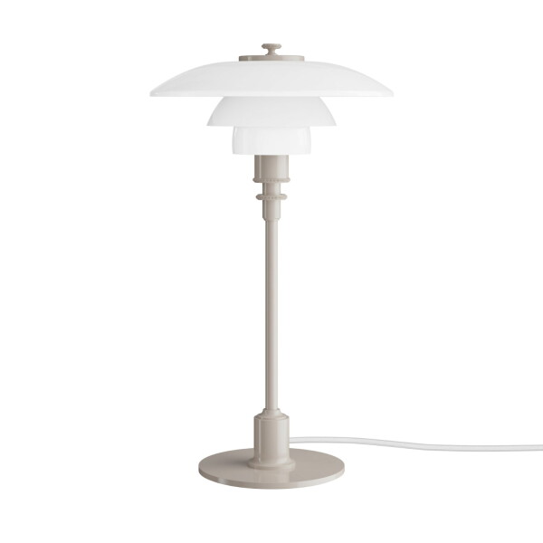 Louis Poulsen Stolní lampa PH 2/1 Glossy Beige, béžová barva, kov, plast