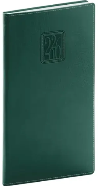 NOTIQUE Kapesní diář Panama 2026 zelený / 9 x 15.5 cm (PGD-KAPPA-6389)