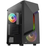 Aerocool Scape-G-BK-v2 FRGB černá / ATX / 2x USB-A 3.0 / 1x USB-A 2.0 / 2x 140mm / 1x 120mm / bez zdroje (ACCM-PV36033.11)