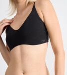SLOGGI ZERO MICROFIBRE 2.0 - ultralehká bezešvá braletka z recyklovaného mikrovlákna Sloggi BLACK S
