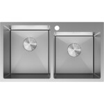 MEXEN - Xorin ocelový dřez 2-bowl 780 x 450 mm, nerez 6441782000-01