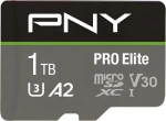 PNY PRO Elite microSDXC 1 TB / Paměťová karta / Class 10 / UHS-I / U3 / A2 / V30 (P-SDU1TBV32100PRO-GE)