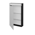 Dřevojas - Jednodveřová galerka AIR GAOE 50 - L03 Antracit vysoký lesk / Pravé 238681P