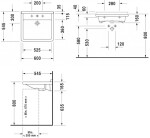 DURAVIT - Starck 3 Umyvadlo 60x55 cm, s 1 otvorem pro baterii, bílá 0309600000