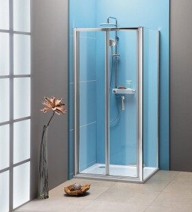 POLYSAN - EASY čtvercový sprchový kout 900x900, skládací dveře, L/P varianta, čiré sklo EL1990EL3315