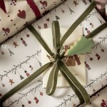 Ib Laursen Sametová stuha Moss Green – 10 m, zelená barva, textil