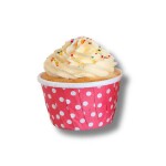 Dortisimo Košíčky na muffiny pevné červené s puntíky (8 ks)