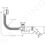 HANSGROHE - Flexaplus Odtoková a přepadová souprava, chrom 58143000