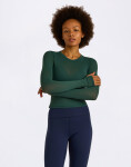 Tričko Organic Basics Active Mesh Long Sleeve Tee Deep Forest