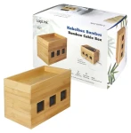 LogiLink Krabice na organizaci kabelů bambusová / Krabice na organizaci kabelů / 255 x 140 x 165 mm (KAB0076)
