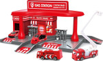 Hasičská stanice + 2 autíčka