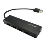 LC-Power černá / USB hub / 4x USB-A / 1x USB-C / nabíjecí funkce (LC-HUB-U3-4-V2)