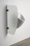 SAPHO - Dělící stěna mezi urinály 40x80 cm, mléčné sklo 2502-05
