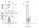 GEBERIT - Monolith Sanitární modul pro stojící WC, 114 cm, spodní přívod vody, bílá 131.033.SI.5