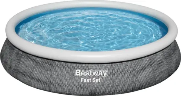 Bestway Fast Set 57313 šedá / Bazén / kulatý / s filtrací / 457 x 84 cm / Tritech (4200)