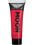 Smiffys.com Líčidlo na obličej a tělo- Moon Glow Intense Neon UV - červená 12 ml