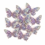 Dortisimo Nejedlá dekorace modro-fialové Motýlci (12 ks)