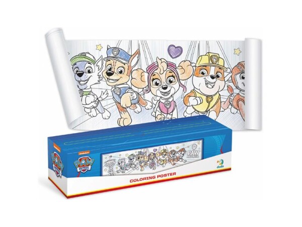 Plakát na vybarvení Tlapková patrola/Paw Patrol 70x16cm v krabičce 19x5x5cm