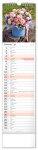 Nástěnný kalendář vázankový/kravata 2026 NOTIQUE - Květiny - Kvety, 12 x 48 cm