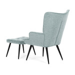 Relaxační křeslo, modrá, sametová látka, AK-303 BLUE2