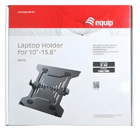 Equip černá / Držák pro notebook / VESA 75×75, 100×100 / nosnost 4,5 kg / 10 – 15,6” (650155)