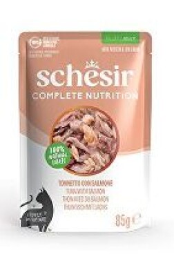 Schesir Cat kapsa Compl.Nutrition Tuňák+losos želé 85g