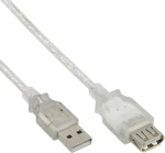 InLine USB-A - USB-A 0,5 m čirá / Kabel / USB 2.0 / 480 Mbit/s (34650)