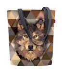 Bertoni Plátěná taška Sunny Wolf Brown 29 cm x 40 cm x 36 cm x 8 cm