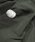 Army-šedá oboustranná dámská zimní bunda (m-21508) odstíny zelené XXL (44)
