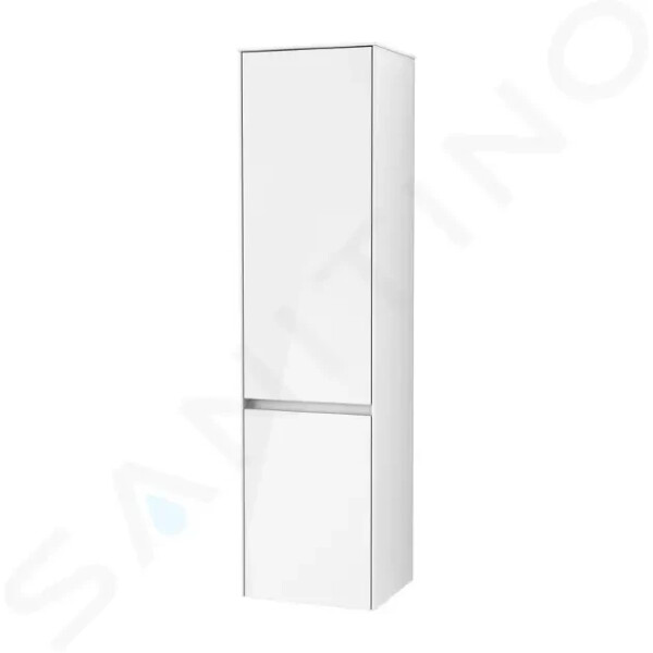 VILLEROY & BOCH - Collaro Skříňka vysoká, 404x1538x349 mm, 2 dvířka, panty vlevo, Glossy White C03300DH