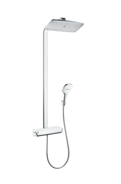 HANSGROHE - Raindance Select E Sprchový set Showerpipe 360 s termostatem, EcoSmart 9 l/min, bílá/chrom 27286400