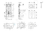 GEBERIT - Duofix Set předstěnové instalace, klozetu Gaia a sedátka softclose, tlačítko Sigma01, lakovaný matný chrom SANI11CA1109