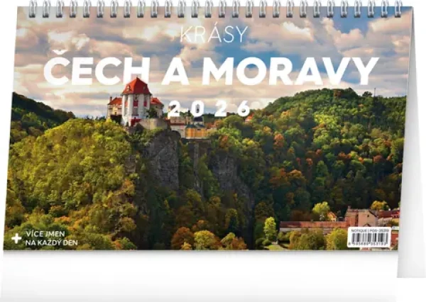 NOTIQUE Stolní kalendář Krásy Čech a Moravy 2026, 23,1 x 14,5 cm (PGS-35319)