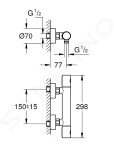 GROHE - Grohtherm 800 Cosmopolitan Termostatická sprchová baterie, chrom 34765000