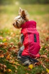 Doral bunda pro psa s kožíškem Barva: Červená, Délka zad (cm): 27, Obvod hrudníku: 30 - 34 cm