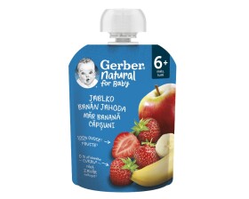 GERBER Natural kapsička jablko, banán jahoda