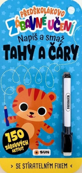 Předškolákovo zábavné učení - TAHY A ČÁRY - napiš a smaž