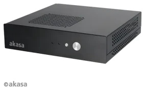 Akasa Cypher černá / PC skříň / Thin Mini-ITX / hliník / zdroj 120W / OEM (AK-ITX04M-12EU)