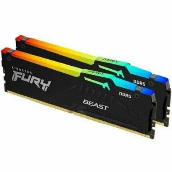 Kingston Fury Beast RGB 32GB (2x 16GB) DDR5 6400MHz / CL32 / DIMM / 1.1V / Non-ECC / XMP 3.0 (KF564C32BBAK2-32)