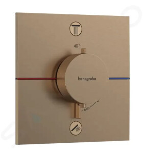 HANSGROHE - ShowerSelect Comfort Termostatická baterie pod omítku, pro 2 spotřebiče, kartáčovaný bronz 15572140
