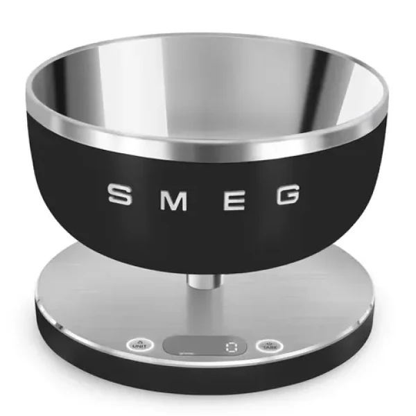 Smeg Collezione KSC01BLMWW černá / Kuchyňská váha / do 5 kg / mísa 1,8 l / LED displej (KSC01BLMWW)