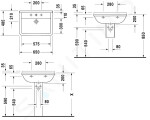 DURAVIT - Starck 3 Umyvadlo 650x485 mm, s přepadem, s otvorem pro baterii, bílá 0300650000