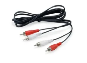 Equip Audiokabel černá / Audio kabel / 2x RCA (M) - 2x RCA (M) / 2,5 m (147094)