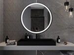 MEXEN - Esso zrcadlo s osvětlením 100 cm, LED 6000K černý rám 9825-100-100-611-70