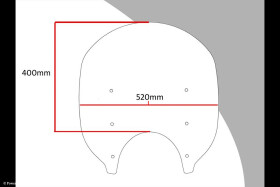 Bmw R18 Classic 22-26 Plexi Standard 400mm - Lehce kouřové