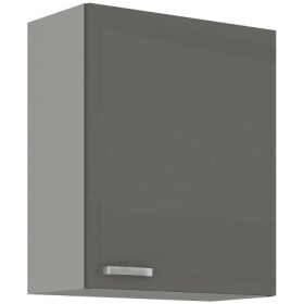 Horní skříňka 60 G-72 1F Barva korpusu: Šedá, Barva dvířek: Šedý lesk (Šedá)