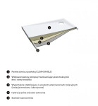 OMNIRES - MERTON akrylátová sprchová vanička obdélníková, 90 x 120 cm bílá lesk /BP/ MERTON90/120/PBP