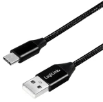 LogiLink USB-A - USB-C kabel černá / Kabel / USB 2.0 / 0,3 m (CU0139)